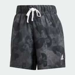 FLORAL GRAPHIC WOVEN SHORTS  - Grey Five