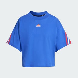 FUTURE ICONS THREE STRIPES T - Semi Lucid Blue