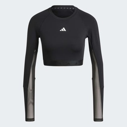 HYPERGLAM TRAINING CROPPED LONG SLEEVE T - Black