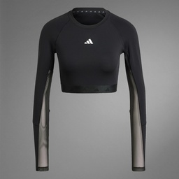 HYPERGLAM TRAINING CROPPED LONG SLEEVE T - Black