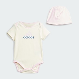 ESSENTIALS BIG LOGO GIFT SET BODY AND BEANIE  - Ivory