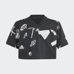 BRAND LOVE CROPPED T - Black