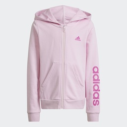 ESSENTIALS LINEAR LOGO COTTON FULLZIP HOODIE  - Clear Pink