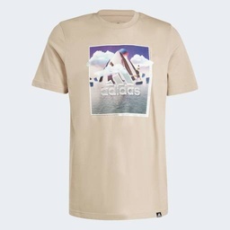LANDSCAPE BADGE GRAPHIC TEE  - Magic Beige