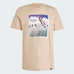 LANDSCAPE BADGE GRAPHIC TEE  - Magic Beige