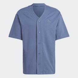 LOUNGE PIQUE TERRY BASEBALL SHIRT  - Preloved Ink