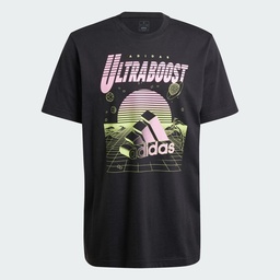 NEON ULTRABOOST GRAPHIC TEE  - Black