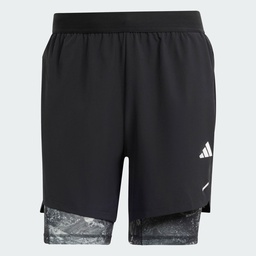 POWER WORKOUT 2IN1 SHORTS  - Black