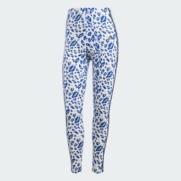 ESSENTIALS 3 STRIPES ANIMAL PRINT LEGGING - Crystal White