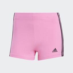 ESSENTIALS 3-STRIPES SINGLE JERSEY BOOTY SHORT - Pulse Magenta