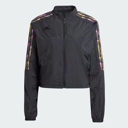 TIRO CUT 3 STRIPES SUMMER WOVEN TRACK TOP  - Black