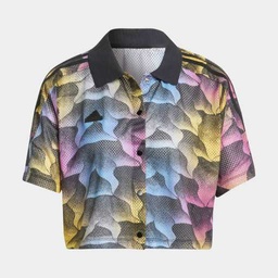 TIRO PRINT MESH SUMMER SHIRT  - Black