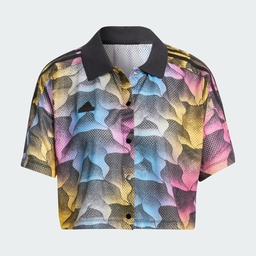 TIRO PRINT MESH SUMMER SHIRT  - Black