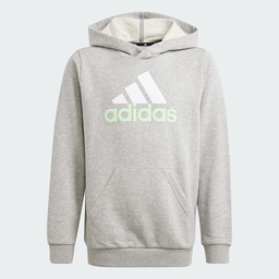 UNISEX ESSENTIALS 2 COLORED BIG LOGO COTTON HOODIE  - Medium Grey Heather