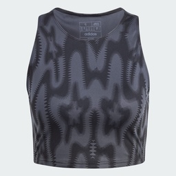 YOGA STUDIO PRINTED TANK  - Black