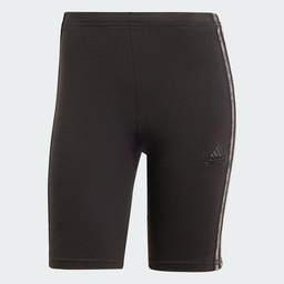 ALL SZN GARMENT WASH 3-STRIPES BIKE SHORTS - Black