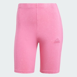 ALL SZN GARMENT WASH 3-STRIPES BIKE SHORTS - Pulse Magenta