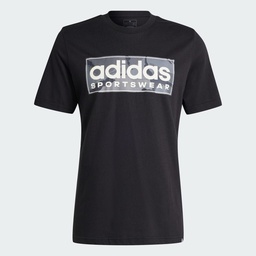 CAMO GRAPHIC LINEAR TEE - Black