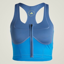 ADIDAS BY STELLA MCCARTNEY TWO-TONE ZIPPED CROP - Blue