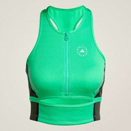 ADIDAS BY STELLA MCCARTNEY HIGH NECK CROP TOP - Green