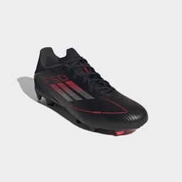 F50 LEAGUE FIRM/MULTI-GROUND BOOTS - Core Black / Iron Metallic / Lucid Red