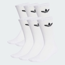 TREFOIL CUSHION CREW SOCKS 3 PAIRS - White