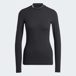 ADIDAS BY STELLA MCCARTNEY SPORTSWEAR RIB LONG SLEEVE SHIRT - Black