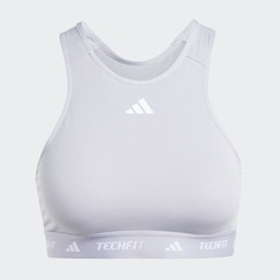 TECHFIT MEDIUM-SUPPORT HIGH-NECK BRA - Glory Grey