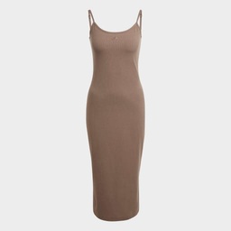 ALL SZN RIB FITTED MIDI DRESS - Earth Strata