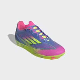 F50 LEAGUE FIRM/MULTI-GROUND BOOTS - Blue Fusion / Lucid Lemon / Lucid Pink