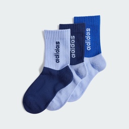LINEAR CREW SOCKS 3 PAIRS KIDS - Blue Spark/Blue Spark/Dark Blue