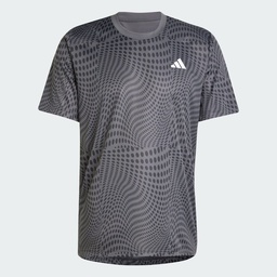 CLUB GRAPHIC TENNIS T-SHIRT - Carbon/Black