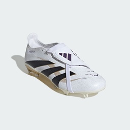PREDATOR LEAGUE FOLD-OVER TONGUE FIRM/MULTI-GROUND BOOTS - Cloud White / Core Black / Gold Metallic