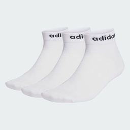 THINK LINEAR ANKLE SOCKS 3 PAIRS - White / Black