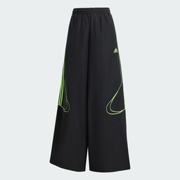 TEAMGEIST ADICOLOR OVERSIZED WOVEN TRACK PANT - Black / Signal Green