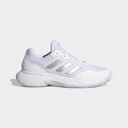 GAMECOURT 2.0 TENNIS SHOES - Cloud White / Silver Metallic / Cloud White