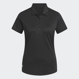 WOMEN'S SOLID PERFORMANCE SHORT SLEEVE POLO SHIRT - Black