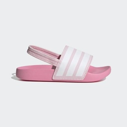 ADILETTE ESTRAP SLIDES KIDS - Clear Pink / Cloud White / Bliss Pink