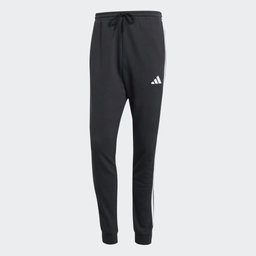 ESSENTIAL 3-STRIPES FRENCH TERRY JOGGERS - Black / White