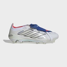 PREDATOR ELITE FOLD-OVER TONGUE FIRM GROUND FOOTBALL BOOTS - Cloud White / Zero Metalic / Royal Blue